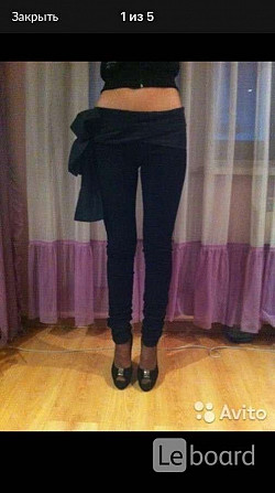 Брюки новые miss miss valentina s 42 44 черные лосины ткань плотная мягкая стретч женские по фигуре Москва - изображение 1