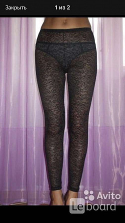 Лосины новые northland италия 44 46 м черные кружева гипюр стретч брюки леггенсы леггинсы женские ле Москва - изображение 1