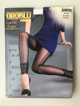 Лосины новые oroblu 46 м белые сетка стретч брюки леггенсы леггинсы легенсы легинсы женские Москва - изображение 1