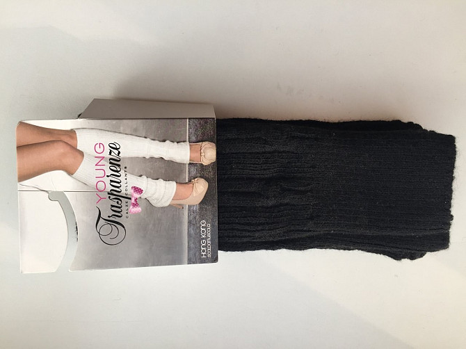 Гетры новые trasparenze 42 44 46 48 u s m l черные вязаные шерсть рукава гольфы чулки колготки носки Москва - изображение 1