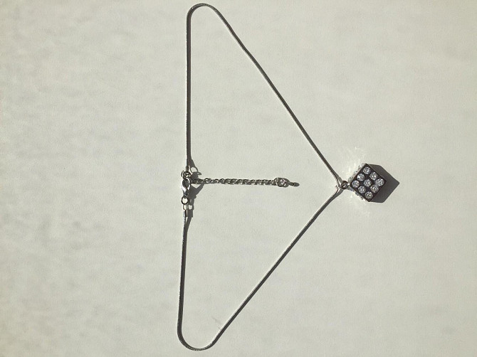 Колье бижутерия стразы сваровски swarovski украшение кристалл камни белые на шею стиль мода топ трен Москва - изображение 1