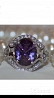 Кольцо новое серебро 19 размер камень аметист фиолетовый сиреневый камни сваровски swarovski кристал Москва