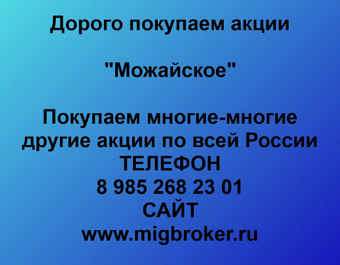 Покупаем акции Можайское Санкт-Петербург - изображение 1