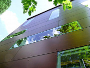 Фасадный архитектурный декоративный бумажно-слоистый ДБСП, пластик HPL для наружной отделки зданий Москва