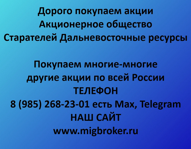 Покупаем акции «Старателей Дальневосточные ресурсы» Хабаровск - изображение 1