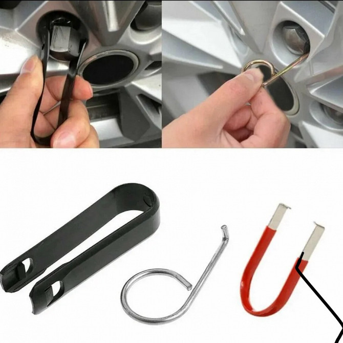 Автомобильные инструменты, набор съемников, ключи для снятия колпачков колесных болтов с колес Москва - изображение 1