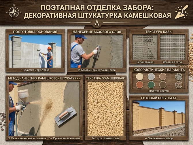 Штукатурка бетонного забора по СФТК в Ростове-на-Дону под ключ Ростов-на-Дону - изображение 1