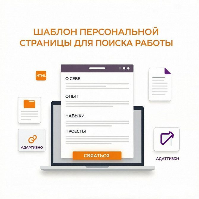Шаблон персональной страницы для поиска работы — новый тренд среди соискателей! Москва - изображение 1